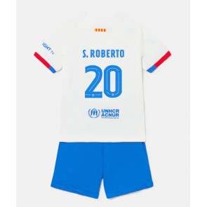 Barcelona Sergi Roberto #20 Dětské Venkovní dres komplet 2023-24 Krátký Rukáv (+ trenýrky)